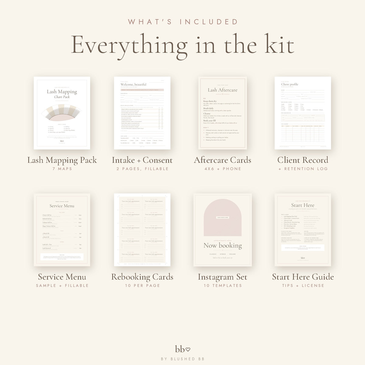 What's included in the Lash Tech Business Kit
