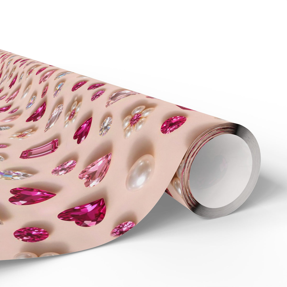 Pink Gems & Pearls Wrapping Paper