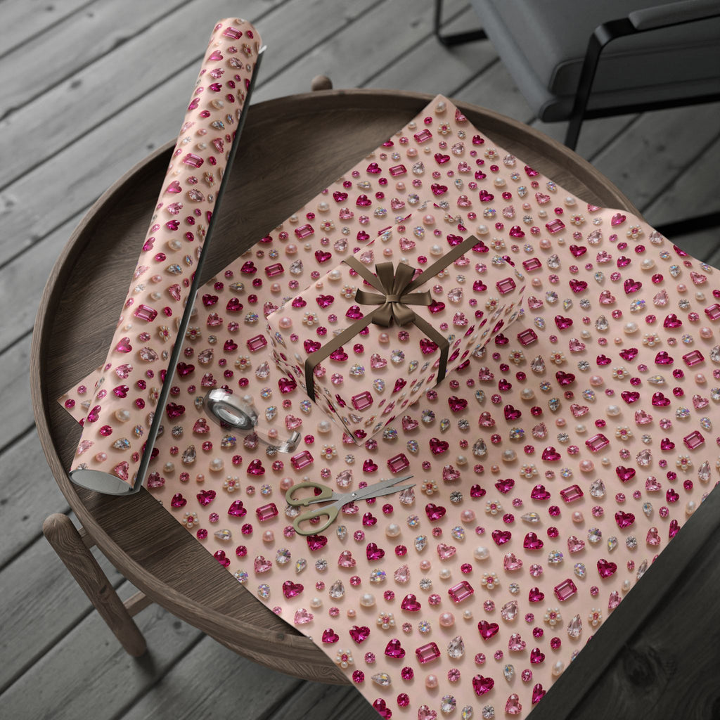 Pink Gems & Pearls Wrapping Paper
