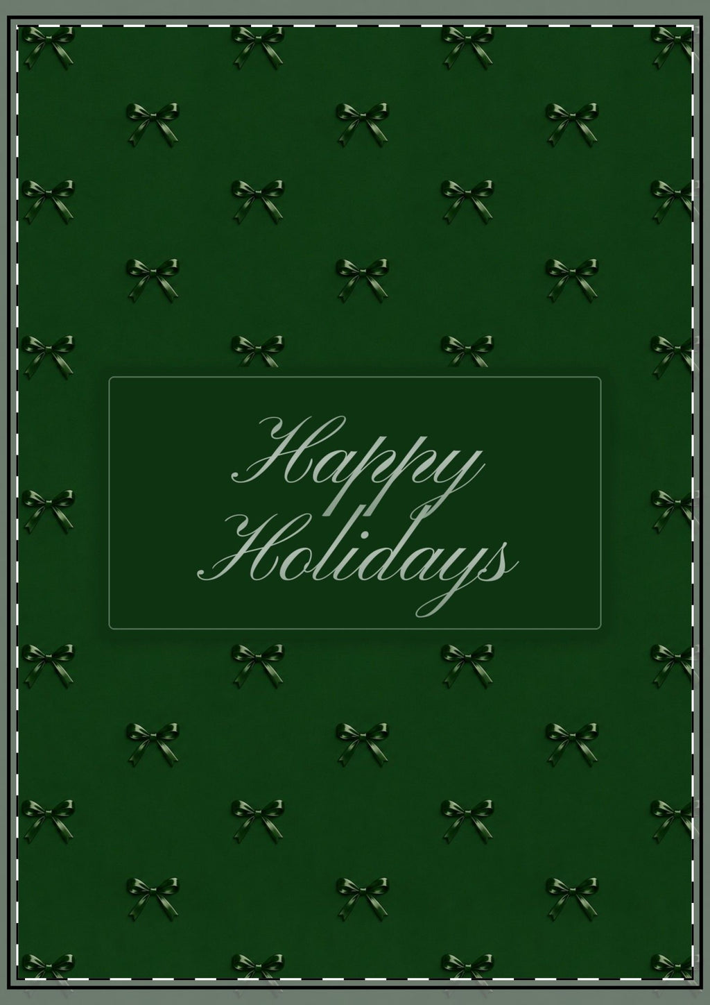 Green Bows Holiday Card