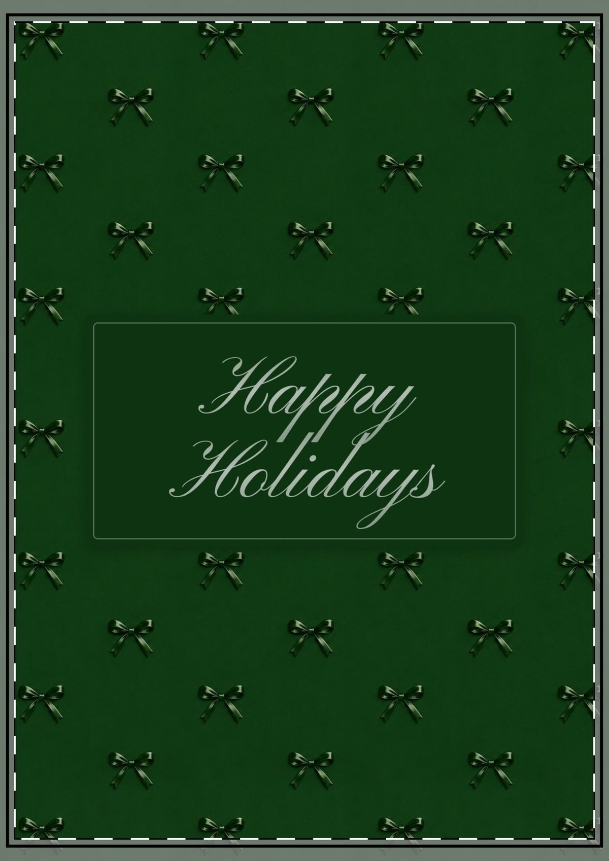 Green Bows Holiday Card
