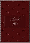 Maroon Bows Thank You Card