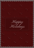 Maroon Bows Holiday Card