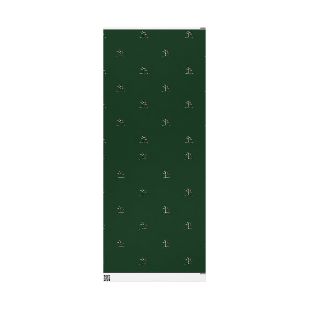Forest Green Minimal Tree Wrapping Paper