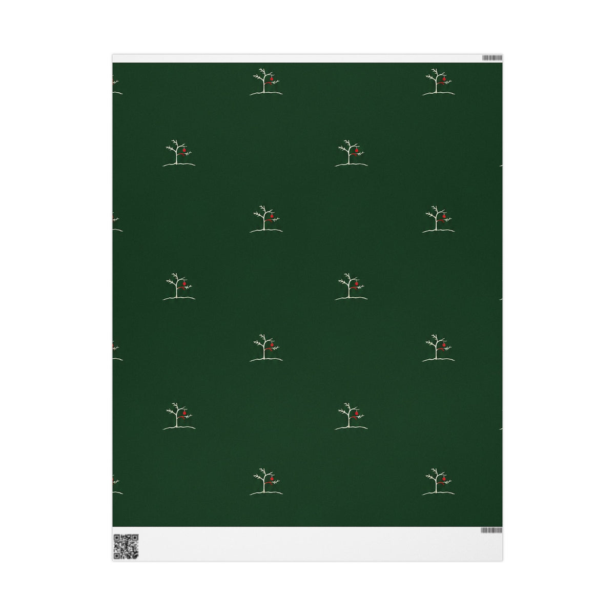 Forest Green Minimal Tree Wrapping Paper