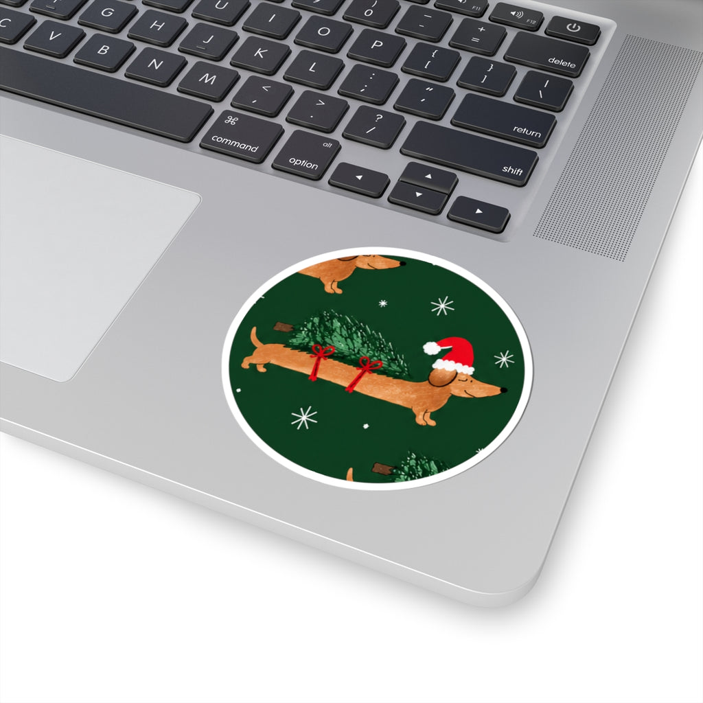 Christmas Dachshund Sticker