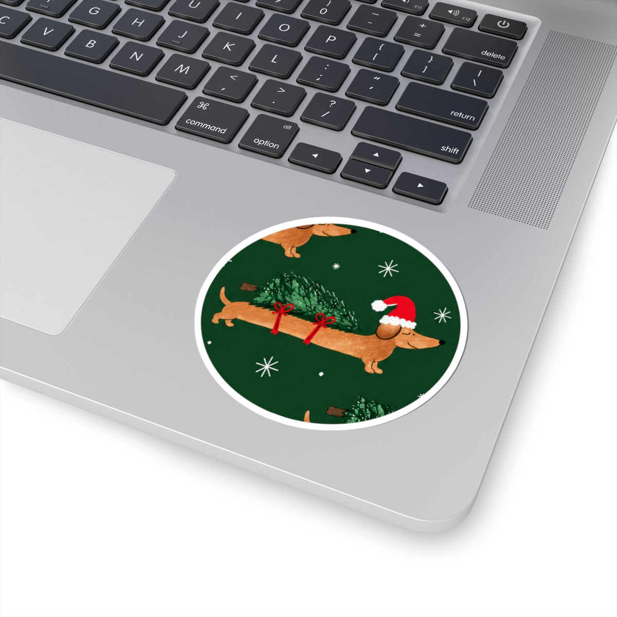 Christmas Dachshund Sticker