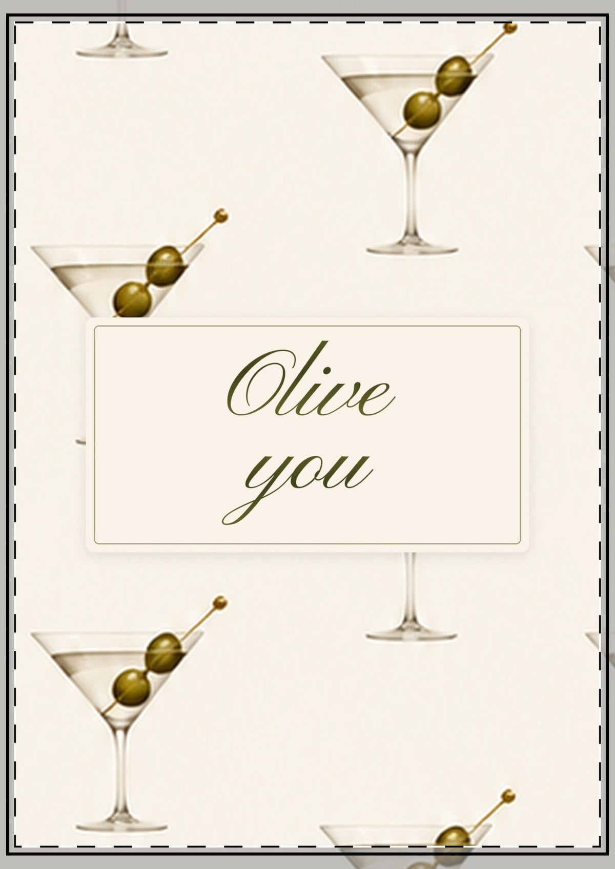 Olive You Card