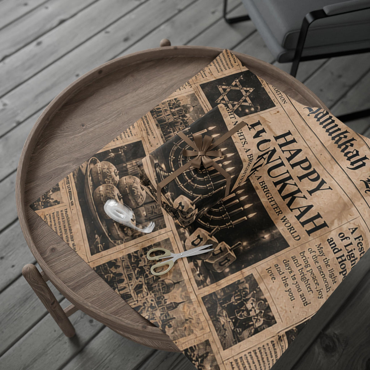 The Hanukkah Herald Wrapping Paper