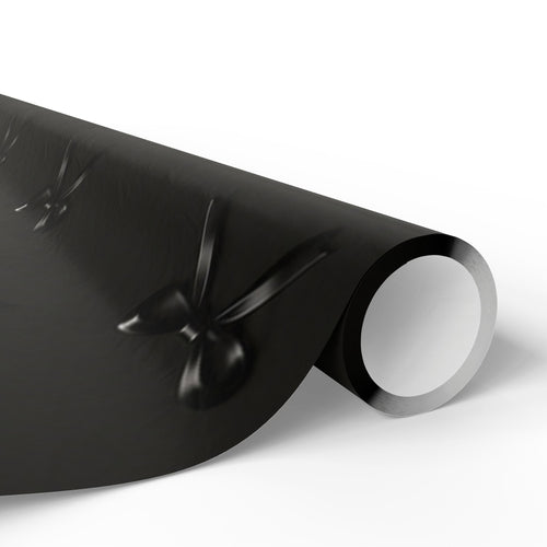 Black Bows Holiday Wrapping Paper
