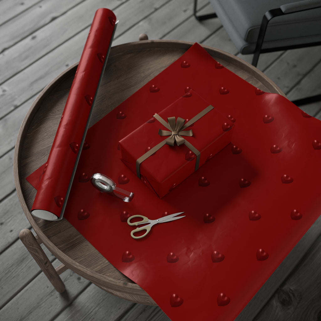 Red Hearts Wrapping Paper