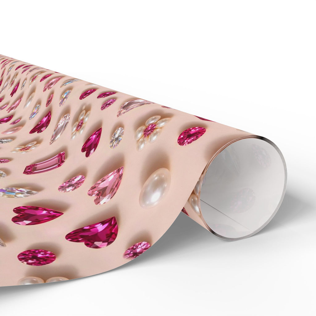Pink Gems & Pearls Wrapping Paper