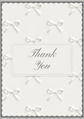 White Bows Thank You Card