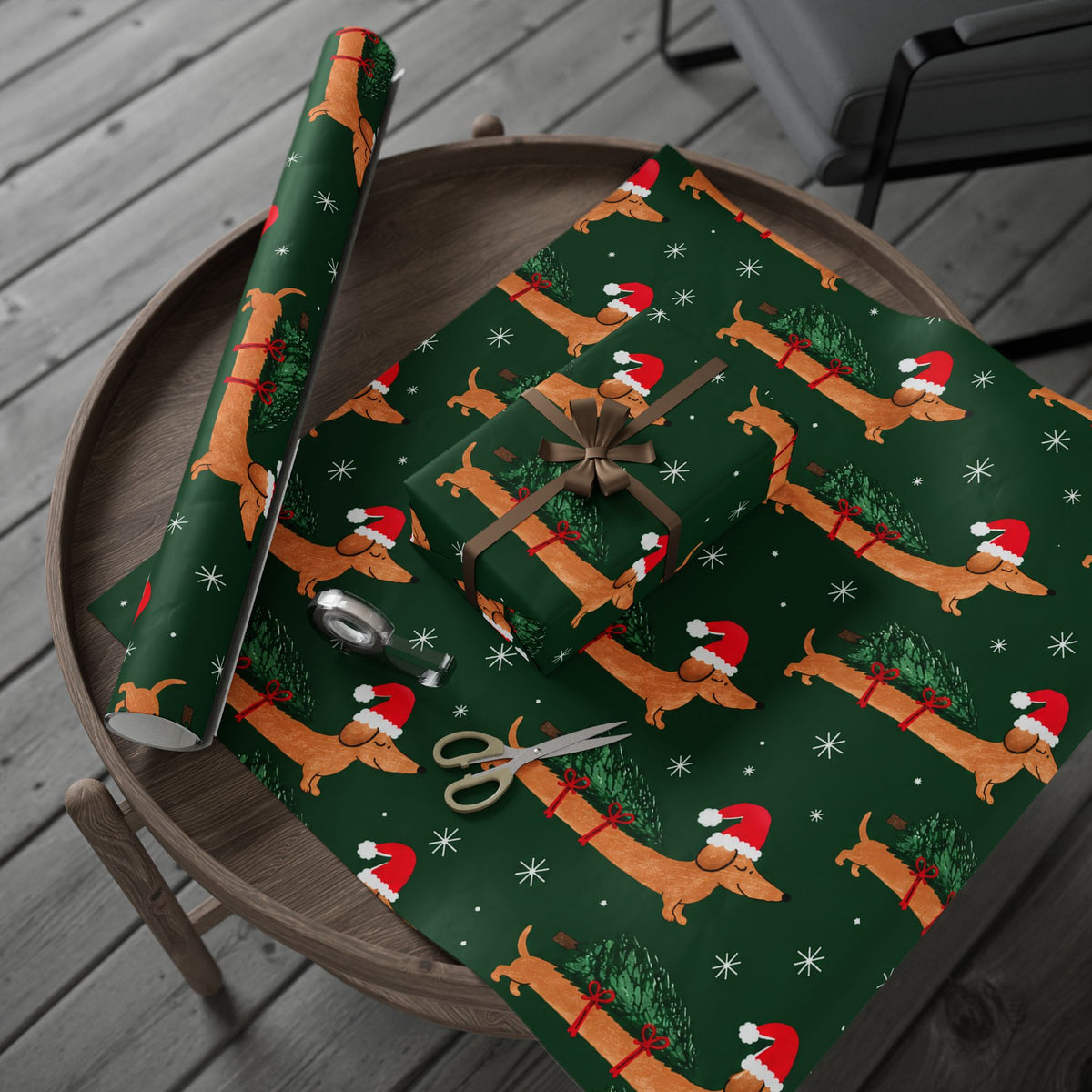 Christmas Dachshund Wrapping Paper