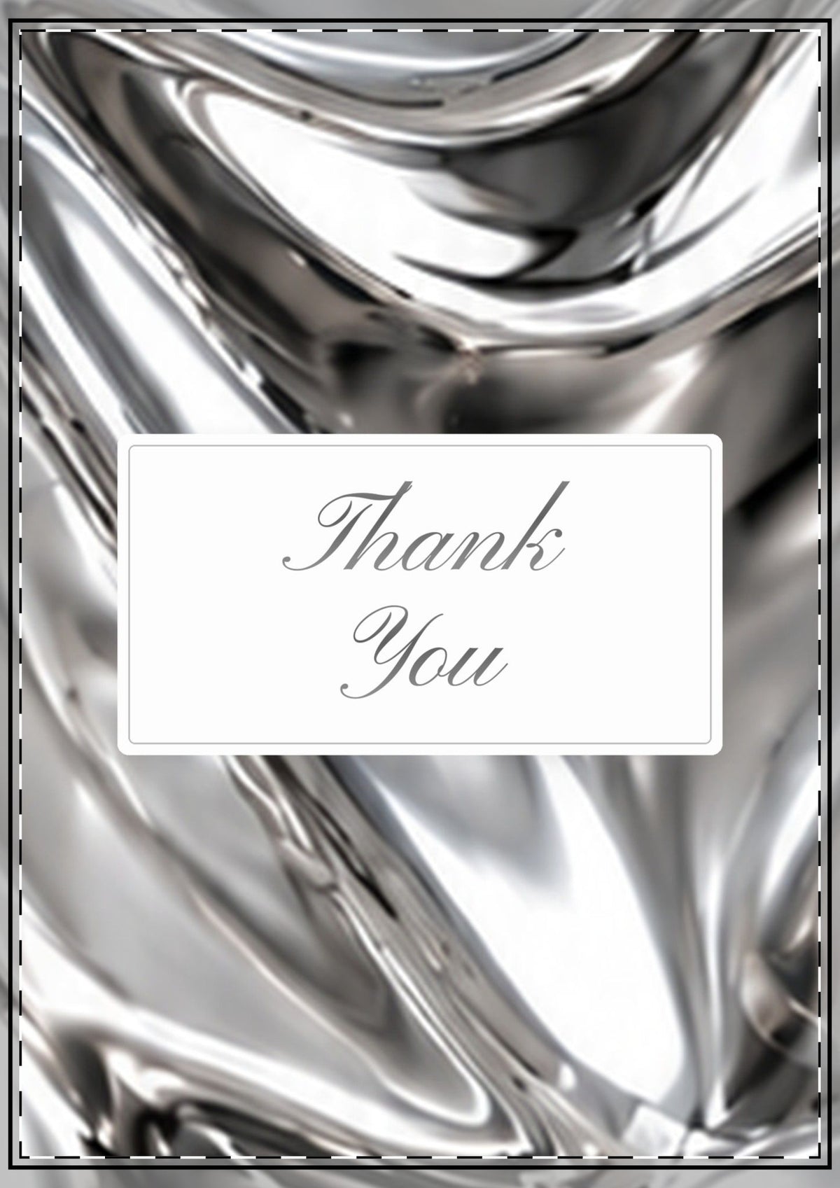 Chrome Thank You Card