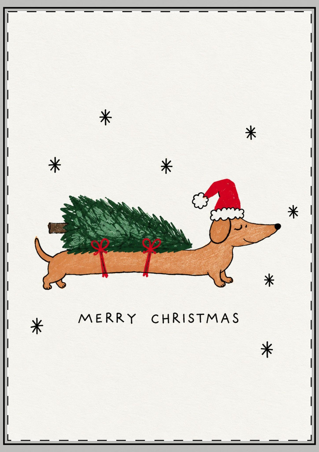 Merry Christmas Dachshund Card