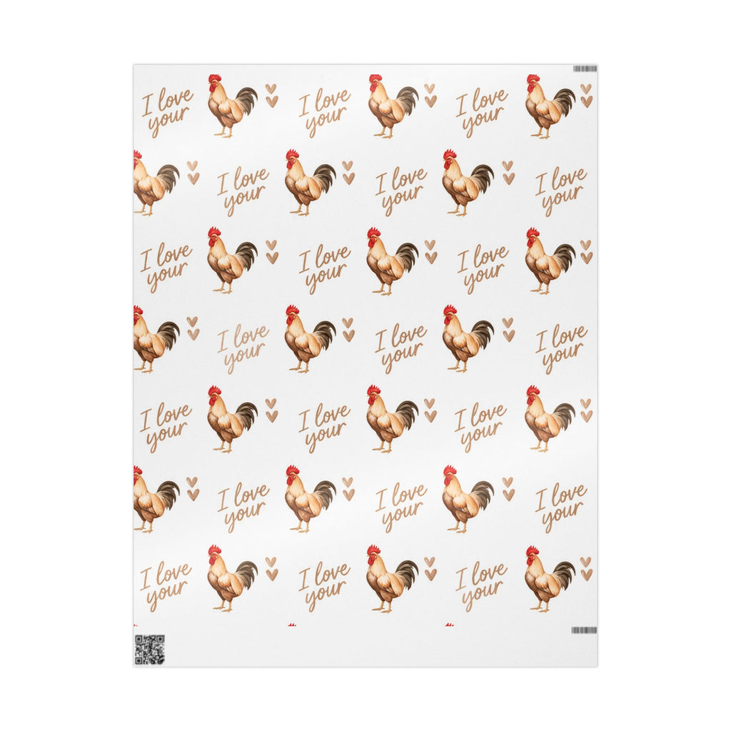 I Love Your Rooster Wrapping Paper