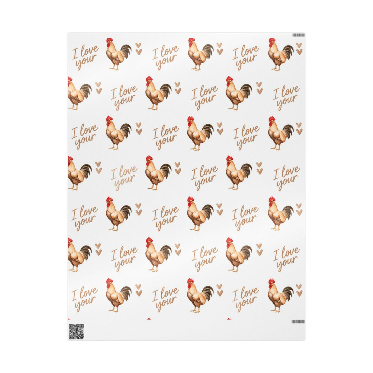 I Love Your Rooster Wrapping Paper
