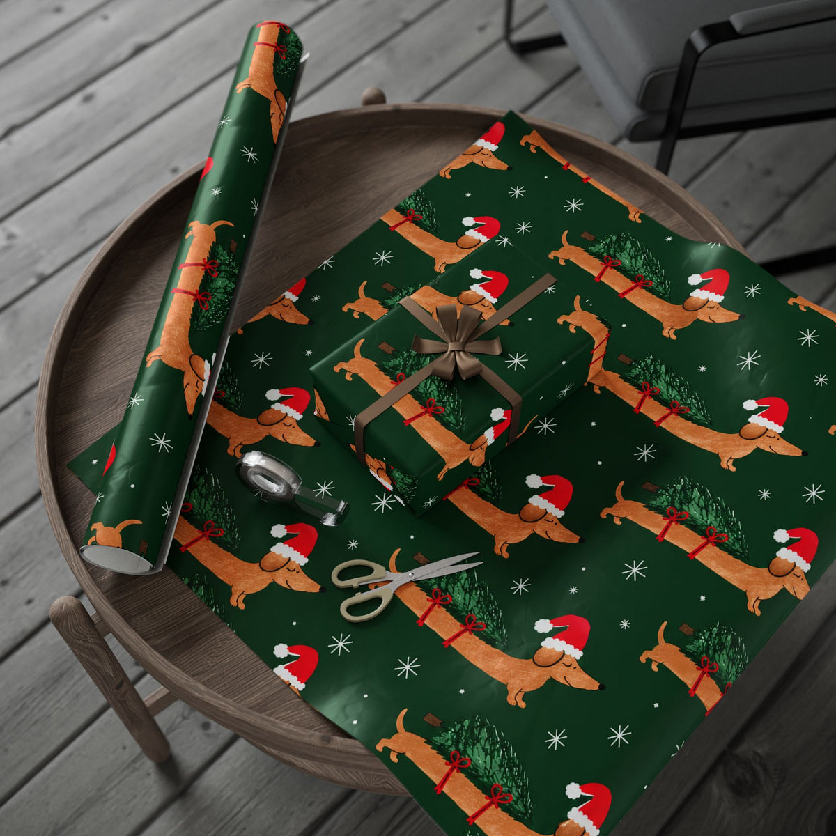 Christmas Dachshund Wrapping Paper