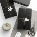 Black on Black Hearts Wrapping Paper