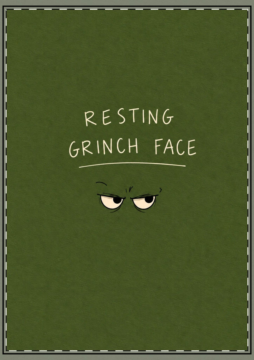 Resting Grinch Face Card