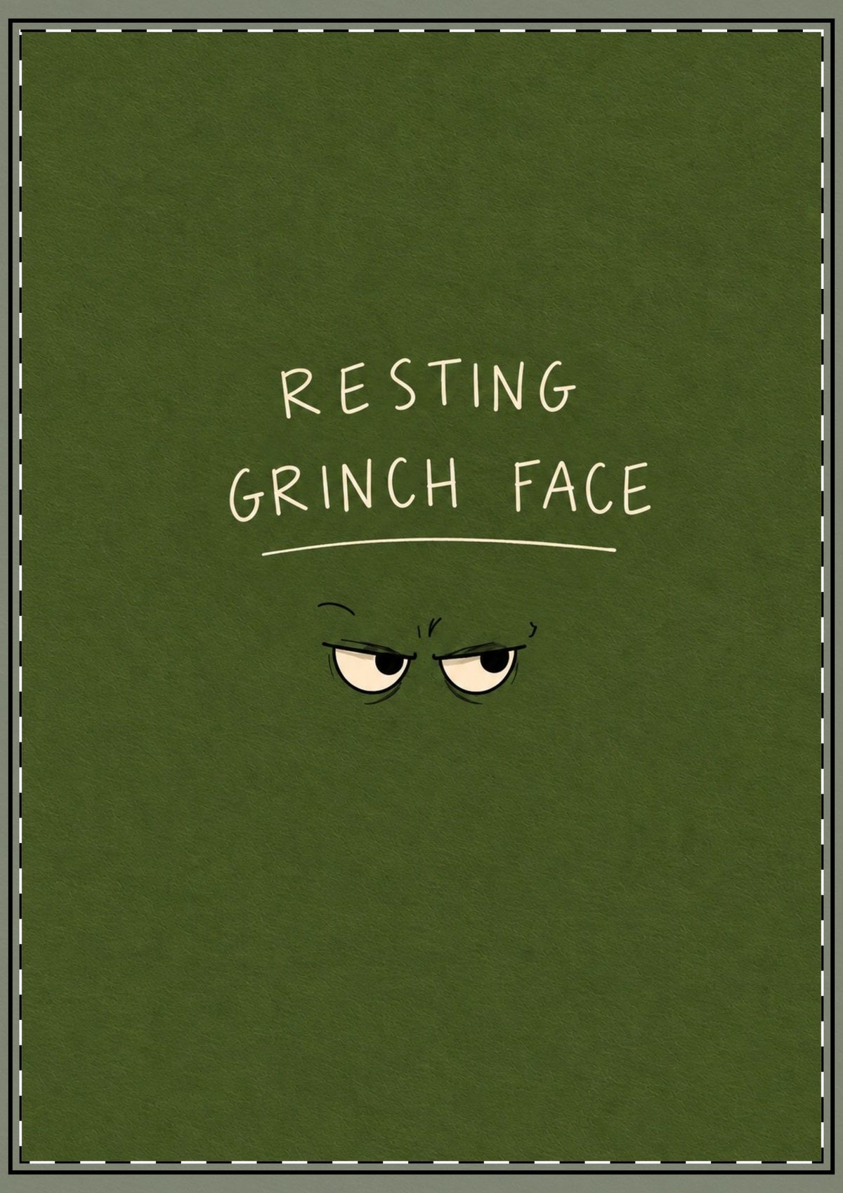 Resting Grinch Face Card