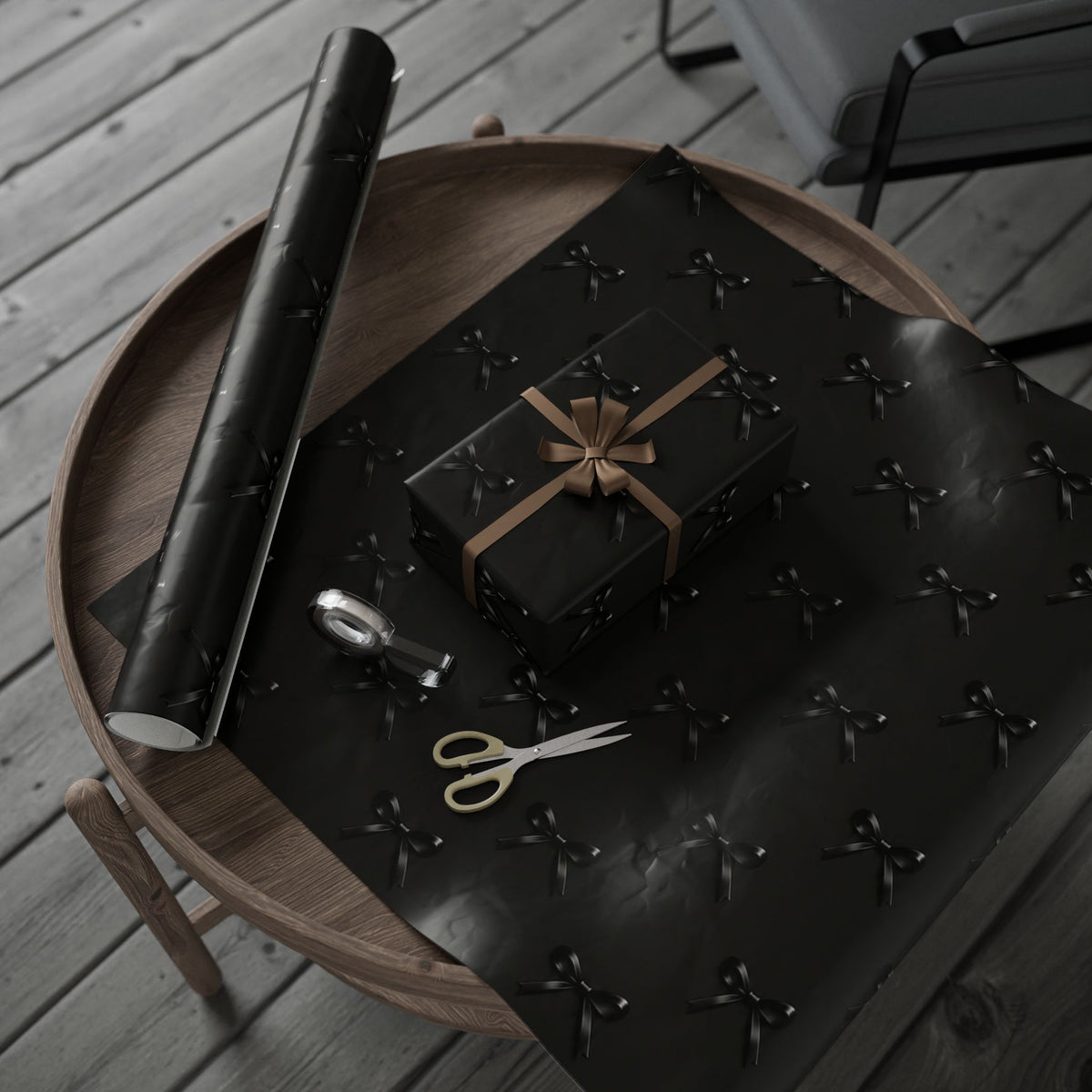 Black Bows Designer Wrapping Paper