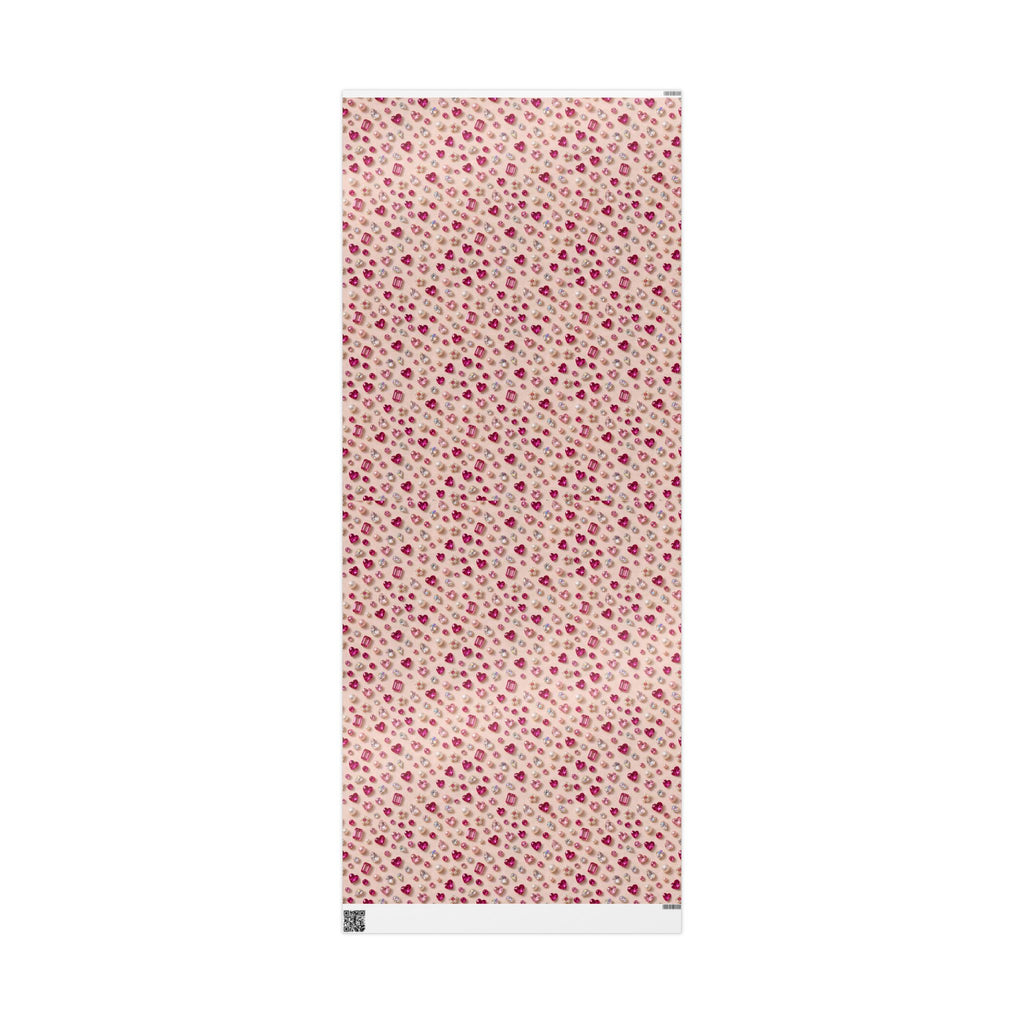 Pink Gems & Pearls Wrapping Paper