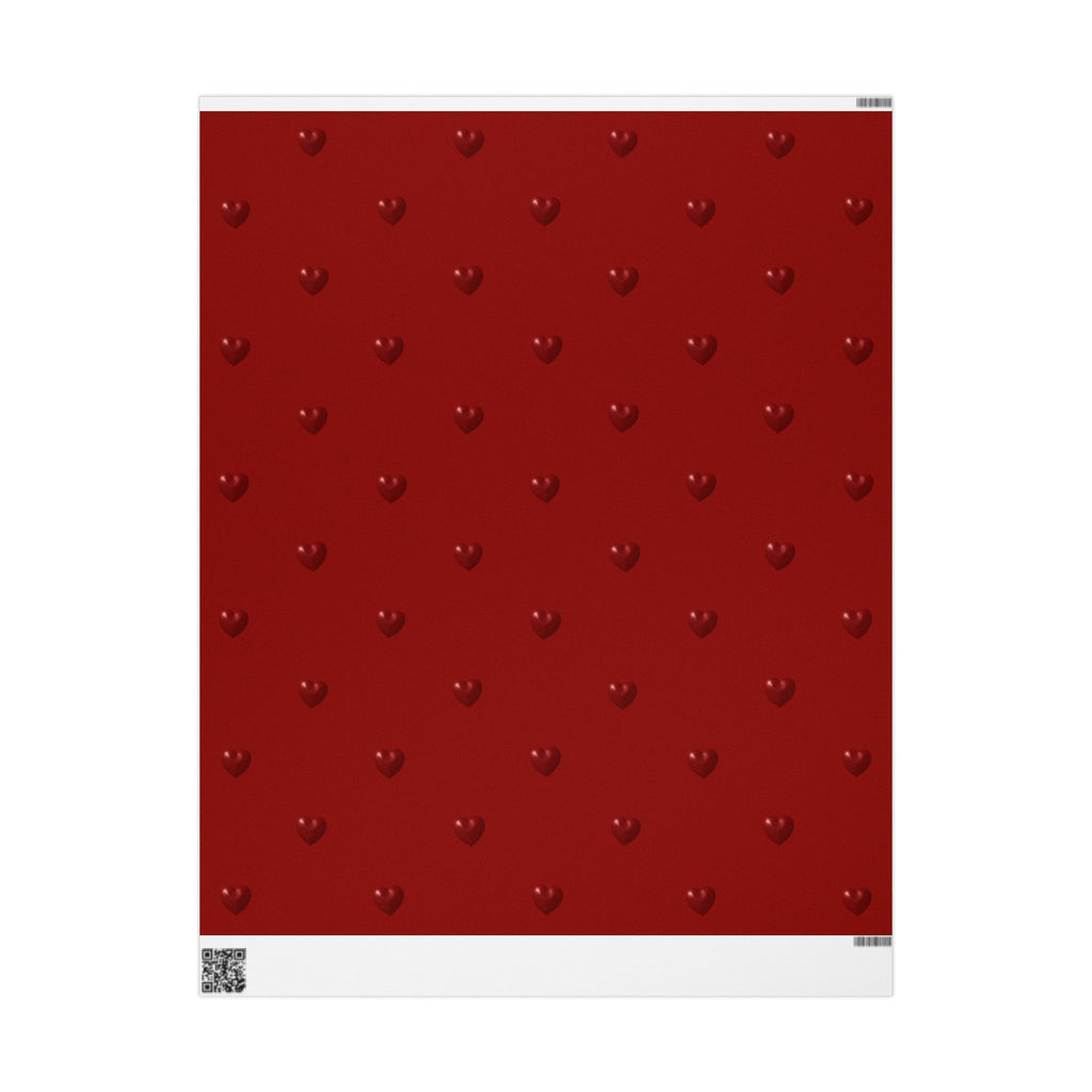 Red Hearts Wrapping Paper