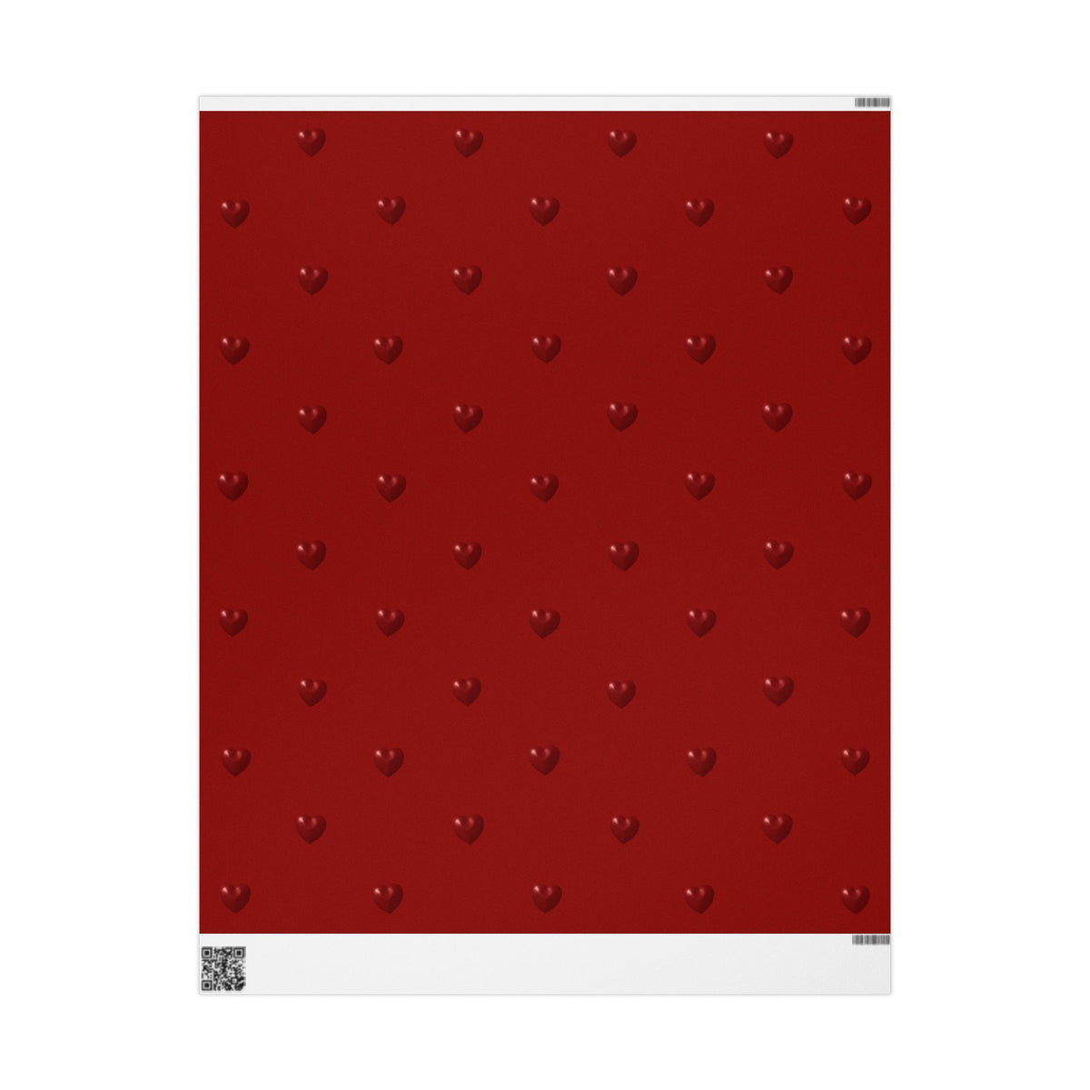 Red Hearts Wrapping Paper