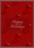 Red Stockings Holiday Card
