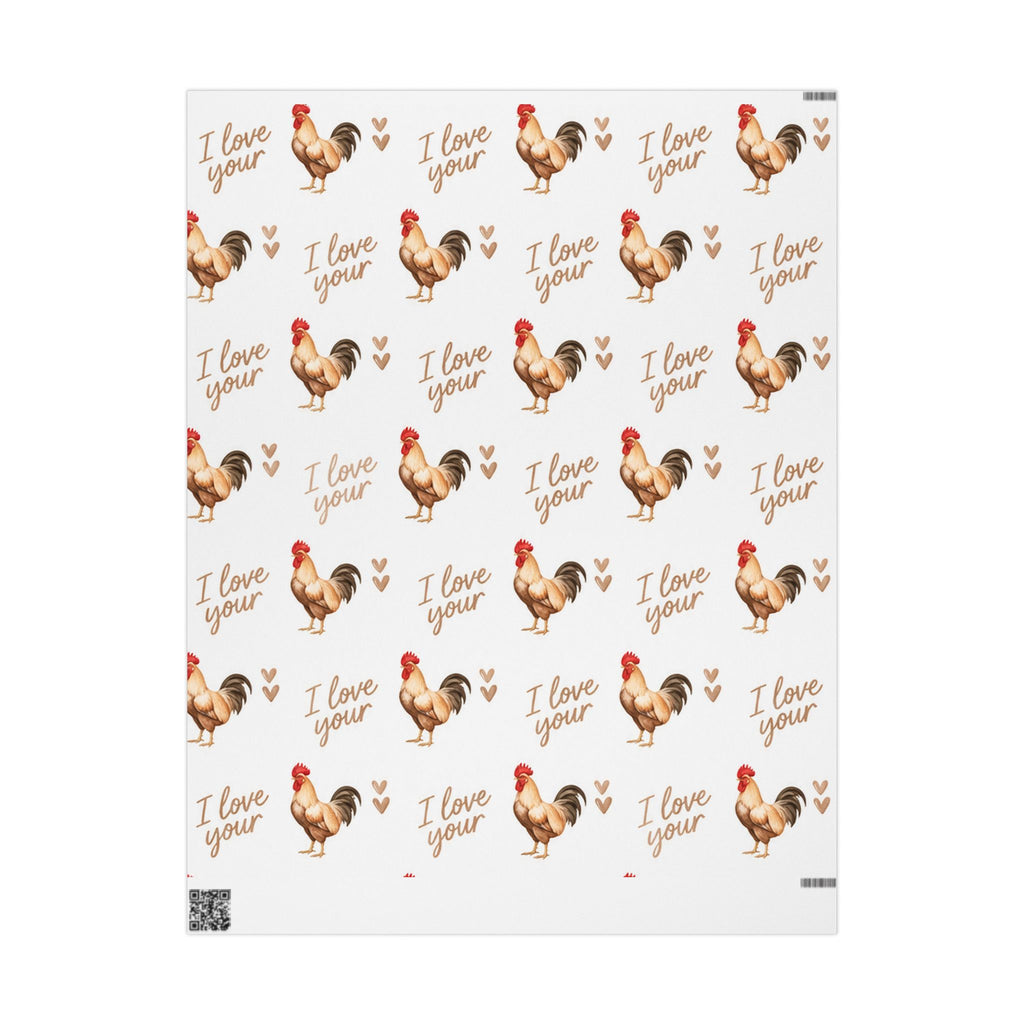 I Love Your Rooster Wrapping Paper