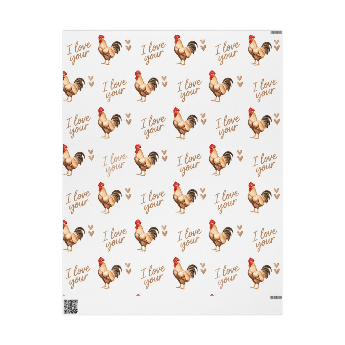 I Love Your Rooster Wrapping Paper