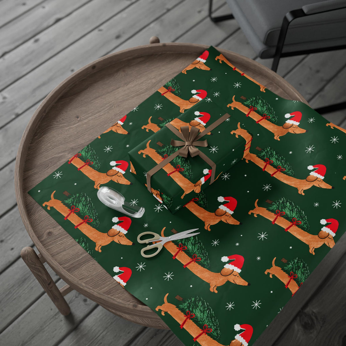 Christmas Dachshund Wrapping Paper
