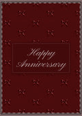 Maroon Bows Happy Anniversary Card