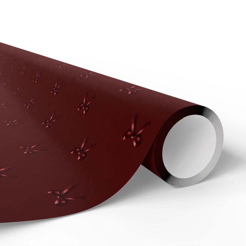 Maroon Bows Designer Wrapping Paper