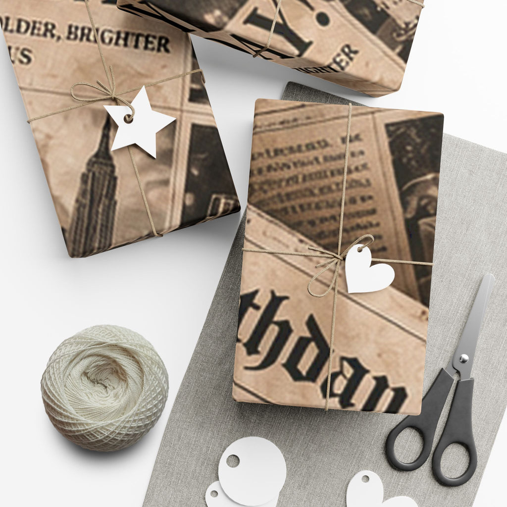 The Birthday Times Wrapping Paper – Full Spread 29x72