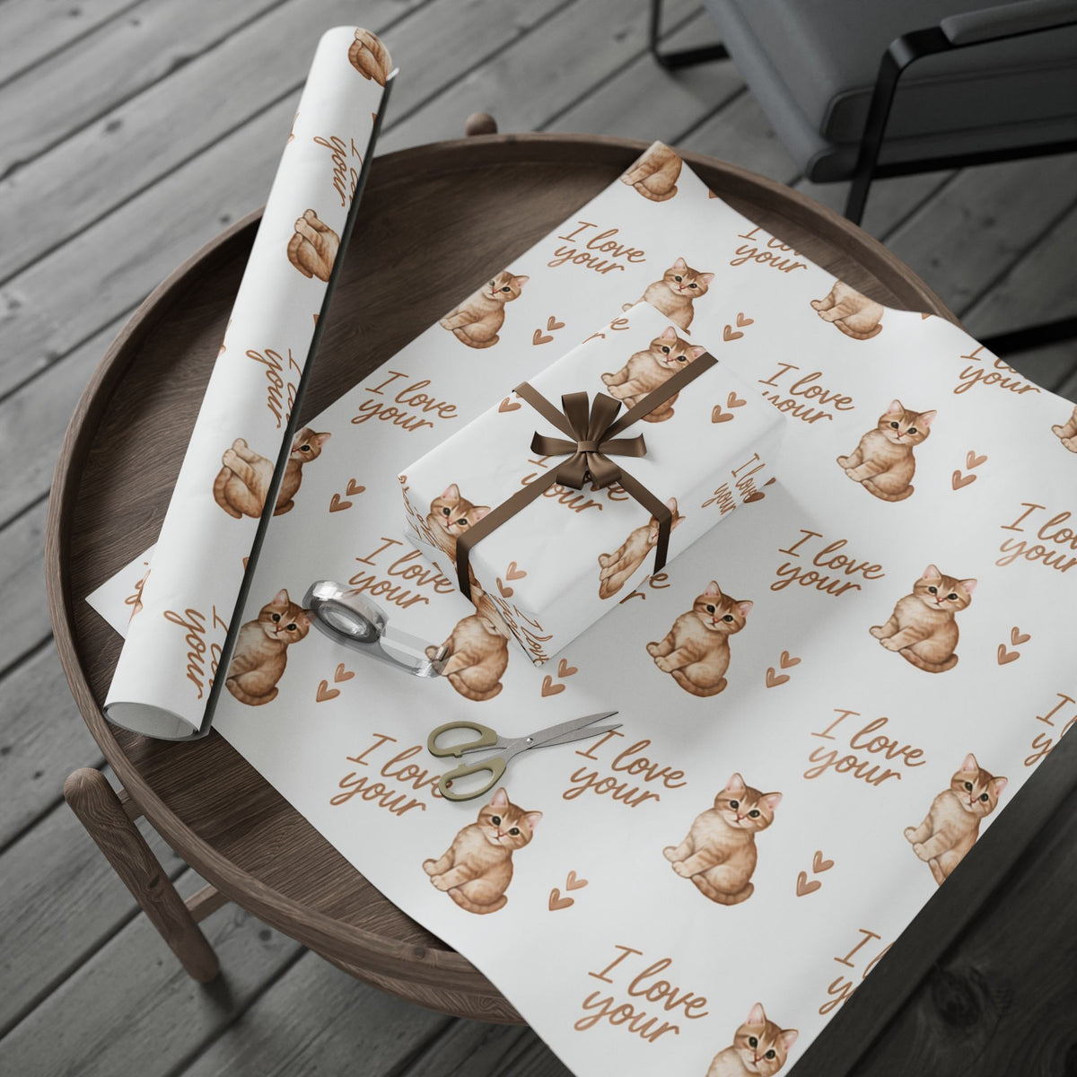 I Love Your Kitty Wrapping Paper