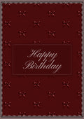 Maroon Bows Happy Birthday Card