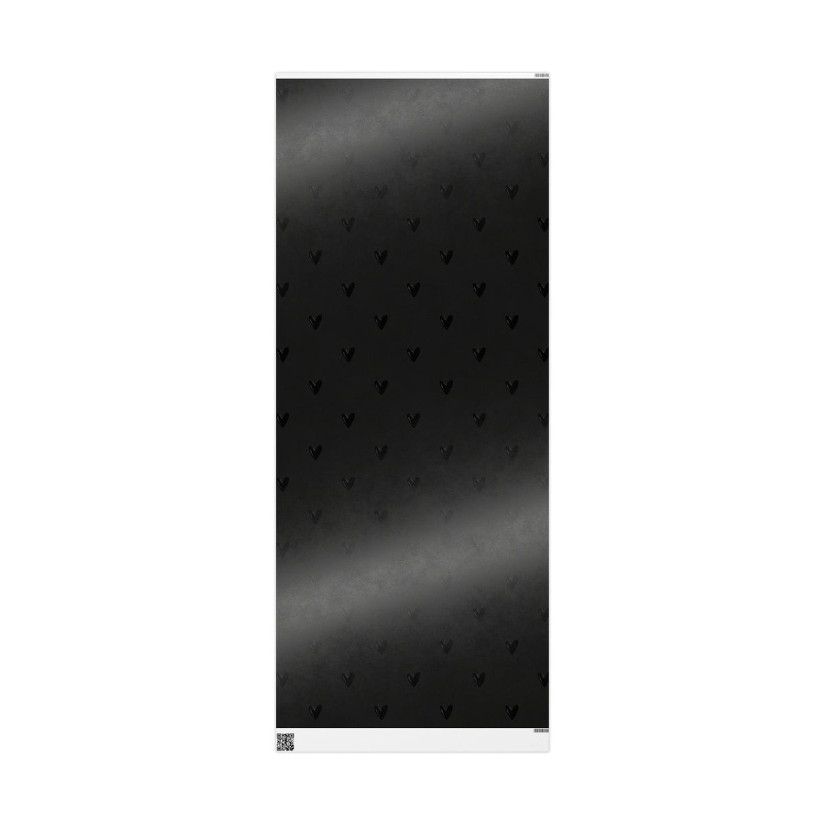 Black on Black Hearts Wrapping Paper