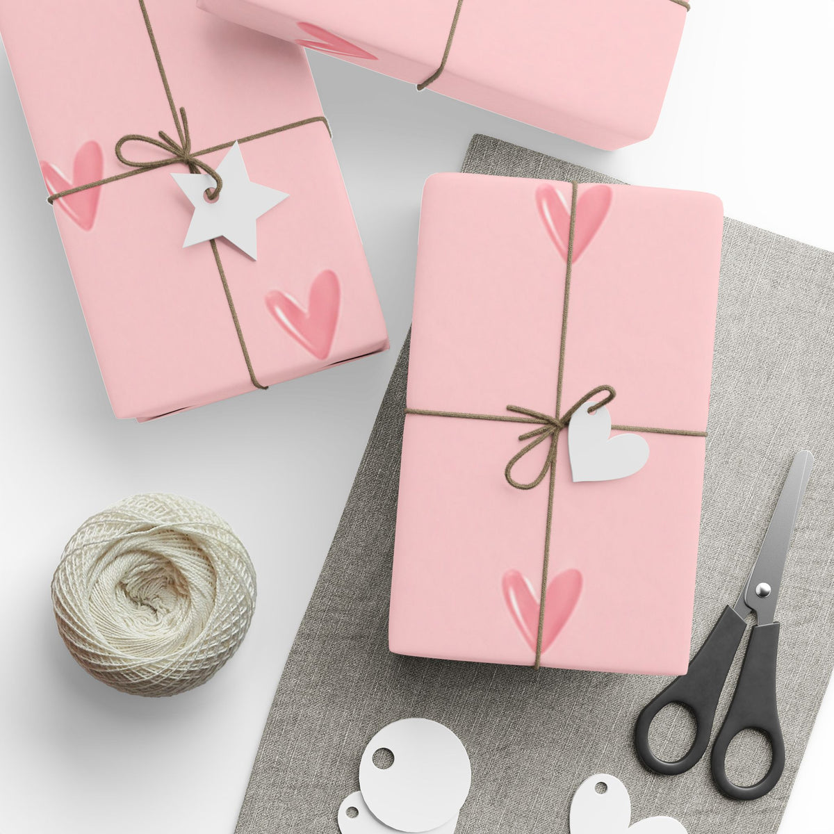 Pink on Pink Hearts Wrapping Paper