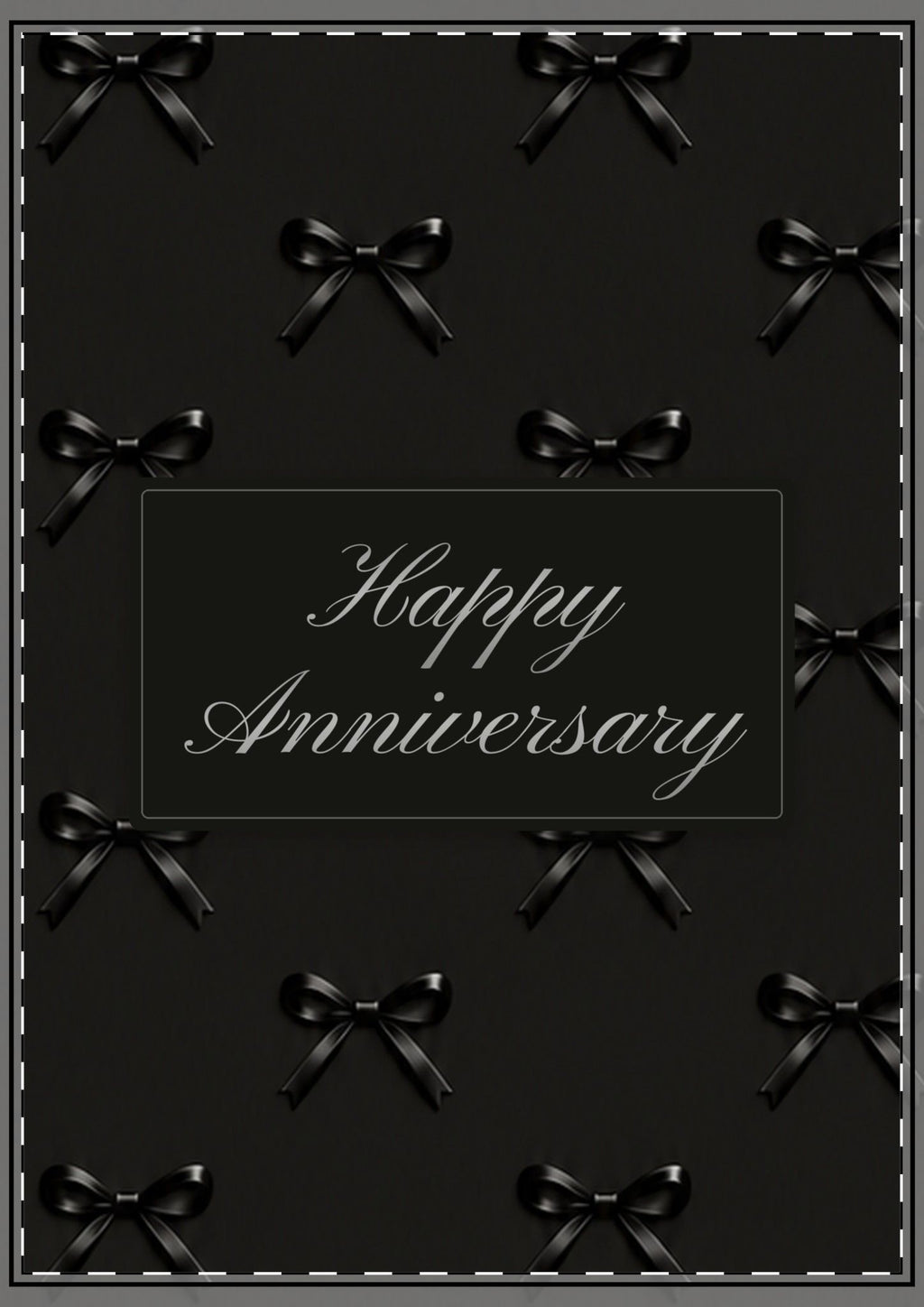 Black Bows Happy Anniversary Card