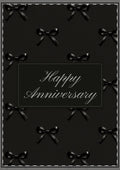 Black Bows Happy Anniversary Card