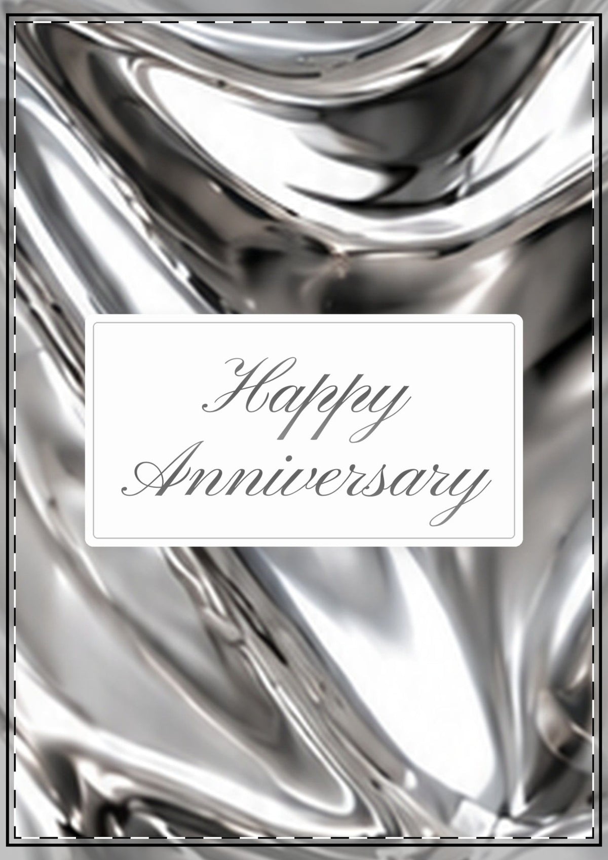 Chrome Happy Anniversary Card