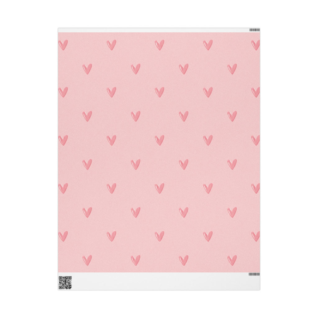Pink on Pink Hearts Wrapping Paper