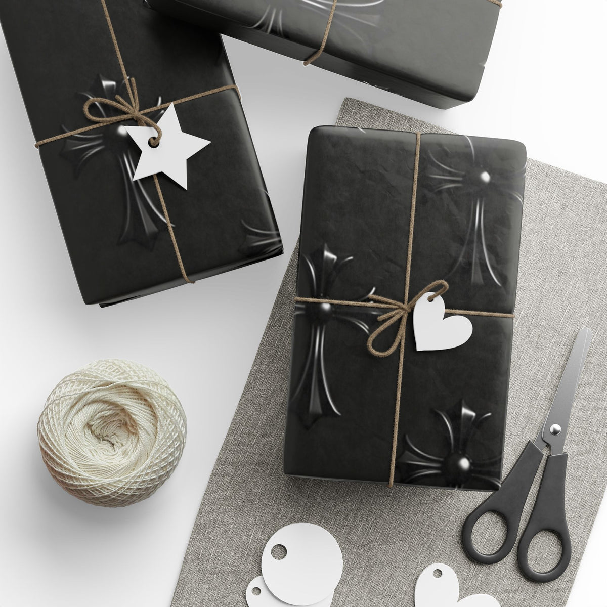 Black Gothic Cross Wrapping Paper