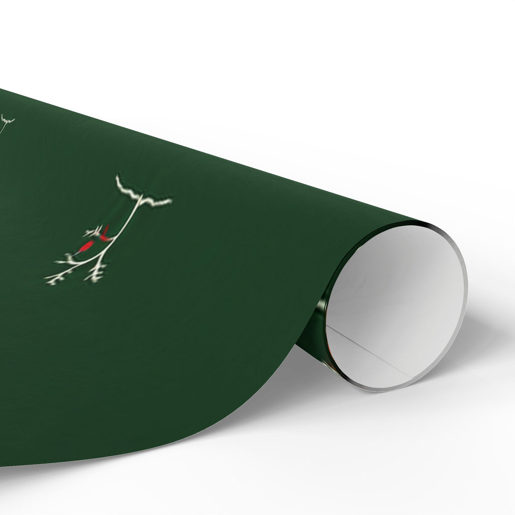 Forest Green Minimal Tree Wrapping Paper