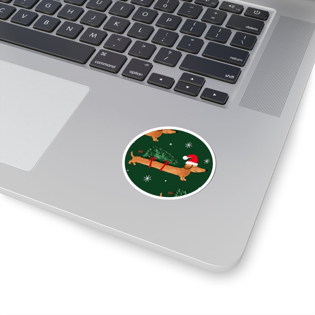 Christmas Dachshund Sticker