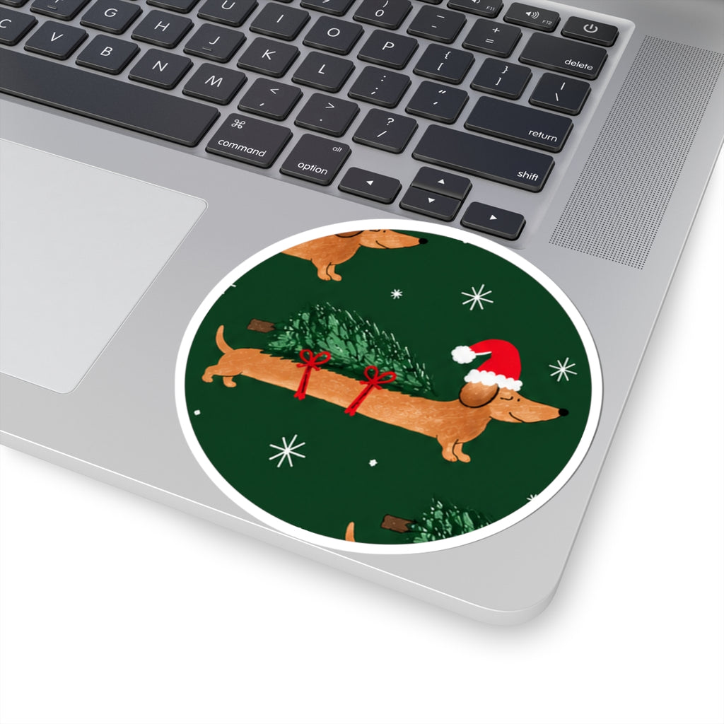 Christmas Dachshund Sticker