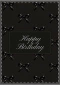 Black Bows Happy Birthday Card